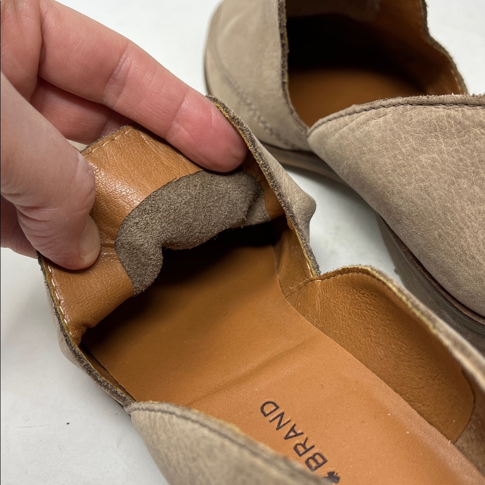 LUCKY BRAND Mahzan loafers tan hazel leather pointed almond toe women’s sz 6.5 - Picture 9 of 14